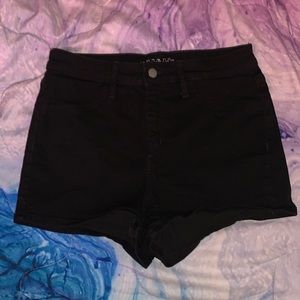 Black High Waist Shorts